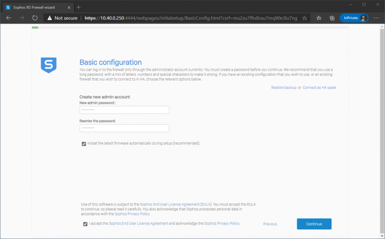 install sophos home firewall