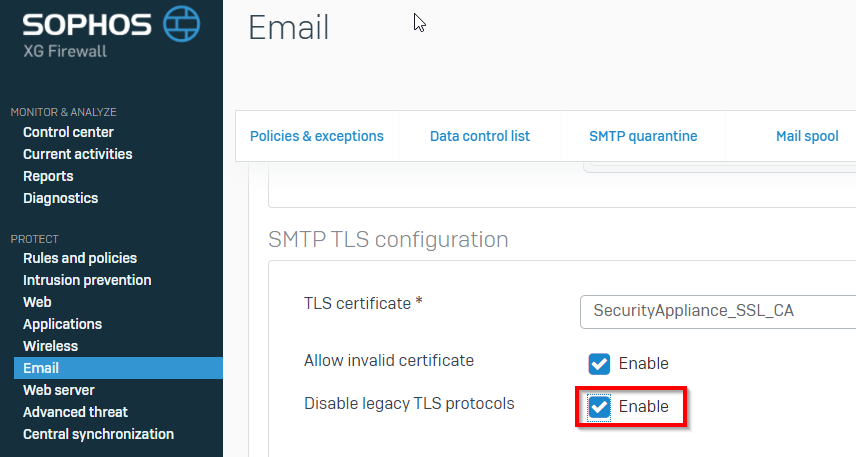 Configure basic outgoing email settings