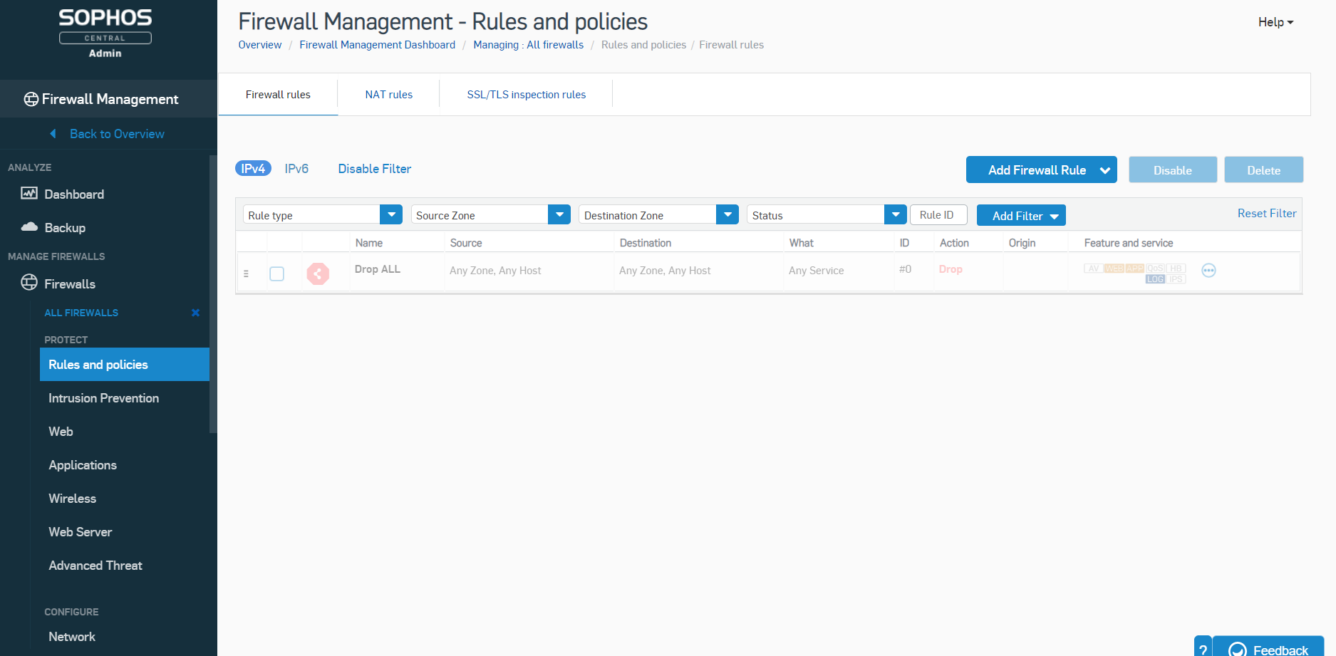 Firewall management - Rules and policies