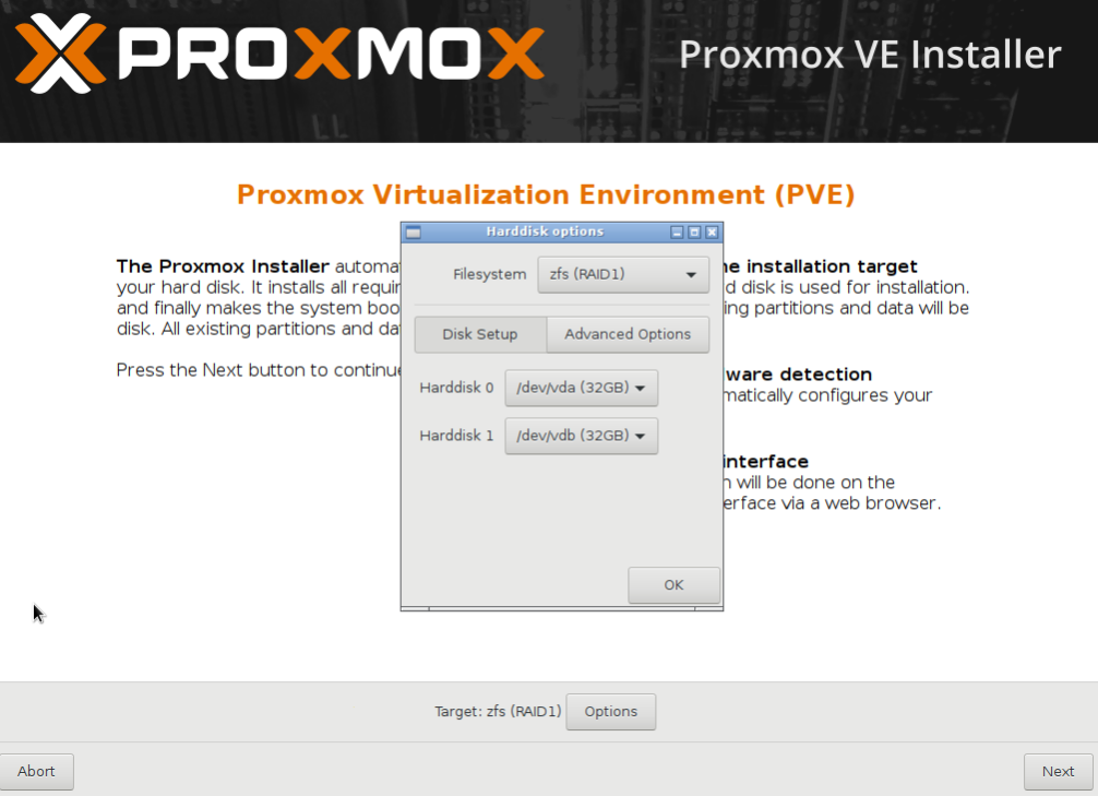 Installin Proxmox Virtual Environment on a RAID configuration